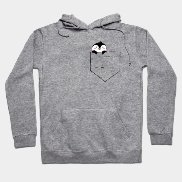 Pocket Penguin Hoodie by MayLinnArt